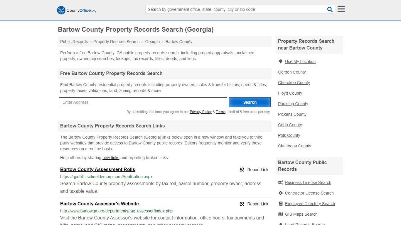 Bartow County Property Records Search (Georgia) - County Office